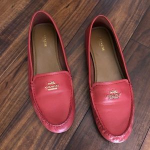 Coach loafers orange